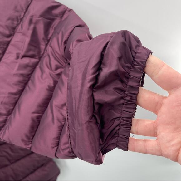 Lane Bryant Prima Puffer Lightweight Packable Winter Jacket in Wine Size 26/28 - Picture 7 of 14